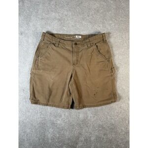 Carhartt Rugged Flex Loose‎ Fit Boys Shorts Brown Size 10 Canvas Work Play